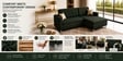 Derek 2 Seater LHS Sofa In Green Color