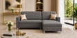Derek 2 Seater LHS Sofa In Grey Color