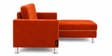 Derek 2 Seater LHS Sofa In Orange Color
