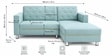 Derek 2 Seater LHS Sofa In Teal Color
