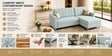 Derek 2 Seater LHS Sofa In Teal Color