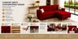 Derek 2 Seater LHS Sofa In Maroon Color