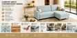 Derek 2 Seater LHS Sofa In Teal Color