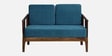 Desna Sheesham Wood 2 Seater Sofa In Blue Colour