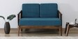 Desna Sheesham Wood 2 Seater Sofa In Blue Colour