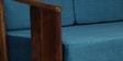 Desna Sheesham Wood 2 Seater Sofa In Blue Colour