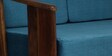 Desna Sheesham Wood 2 Seater Sofa In Blue Colour