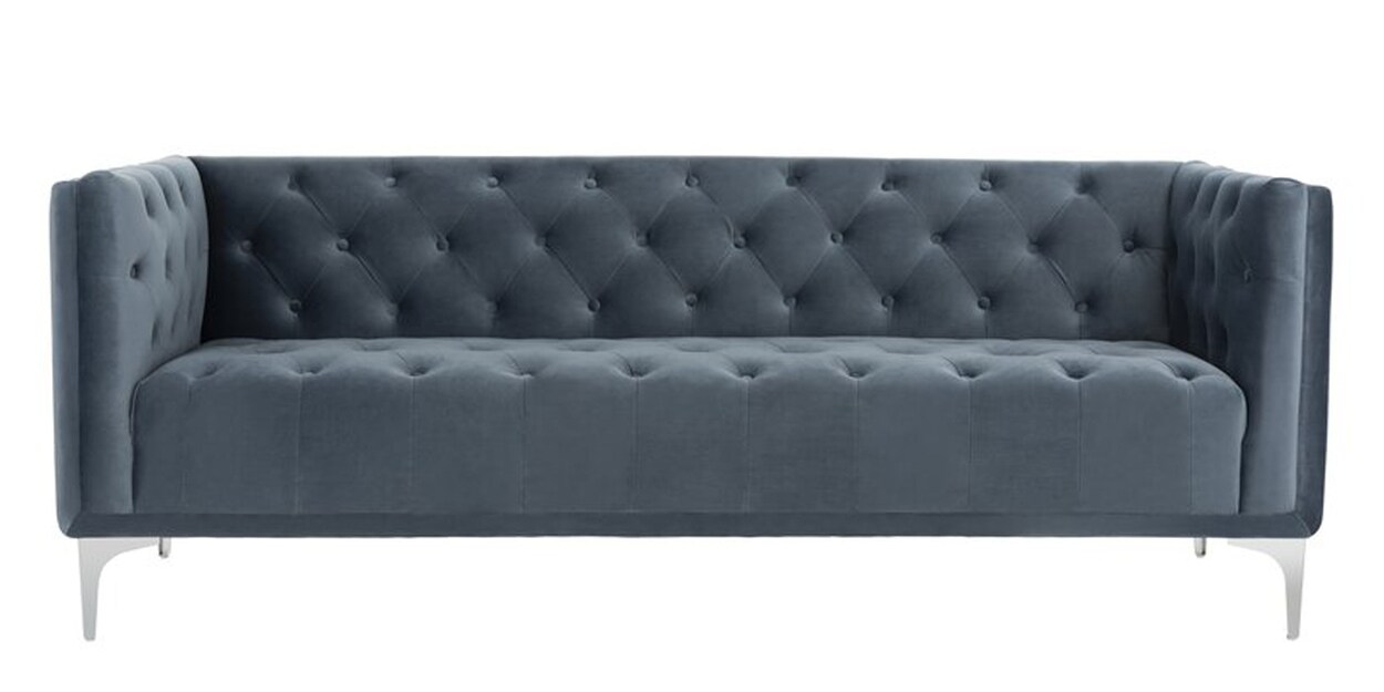Buy Derby Fabric 3 Seater Sofa in Dark Grey Colour at 18 OFF by Adorn Homez Pepperfry