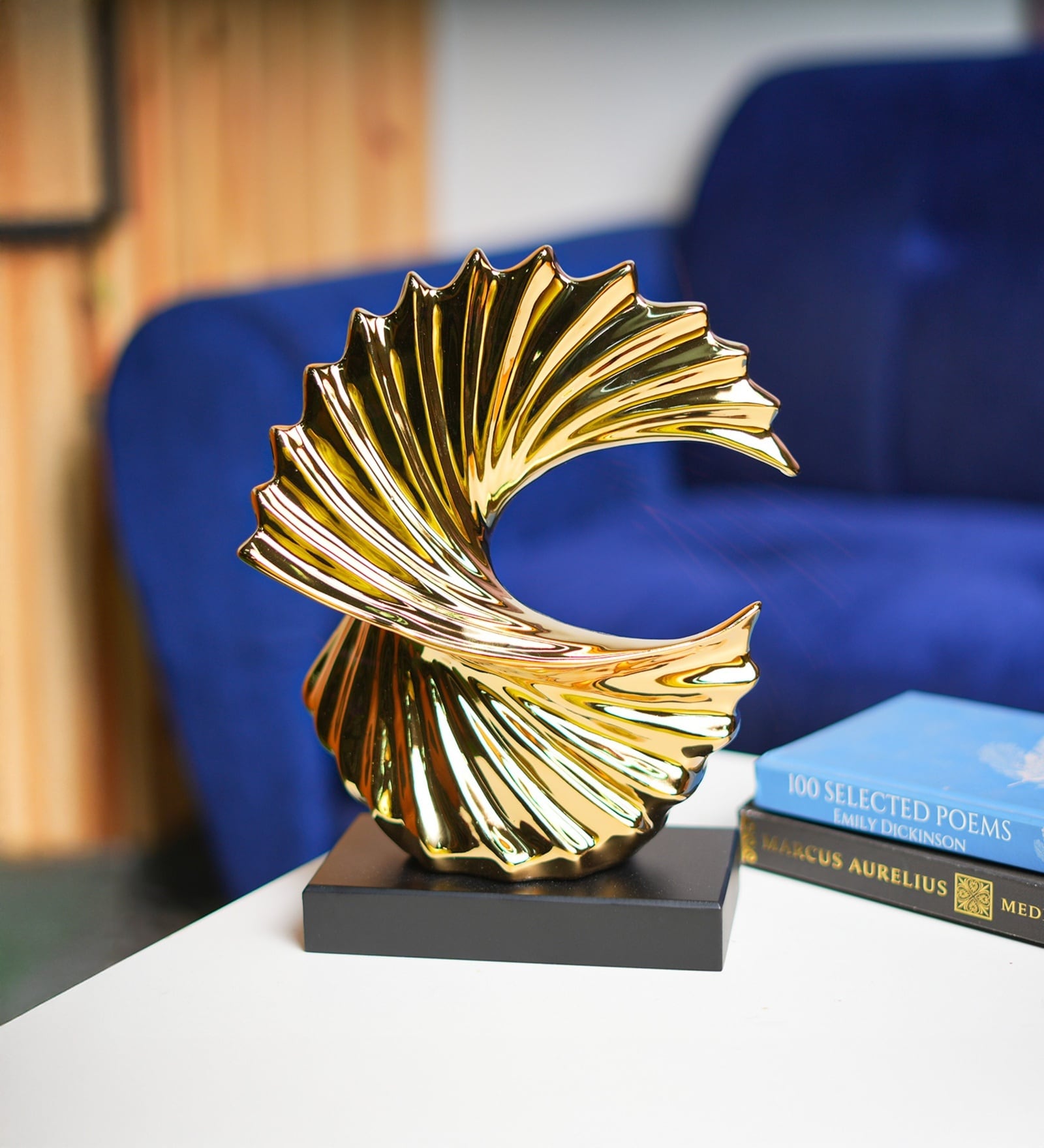 Black & Golden Ceramic Decorative Object