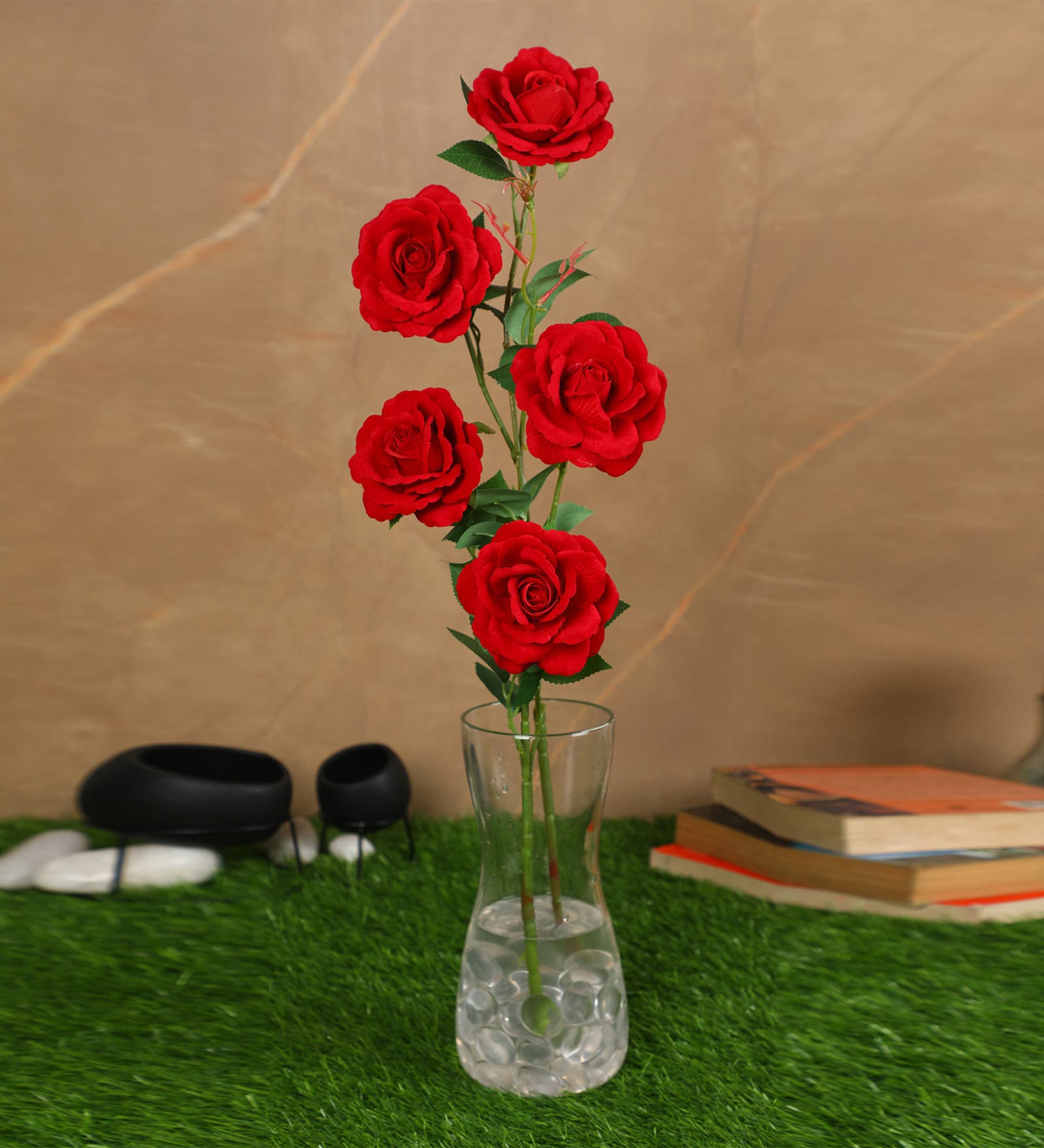 Red Velvet Rose Artificial Flower