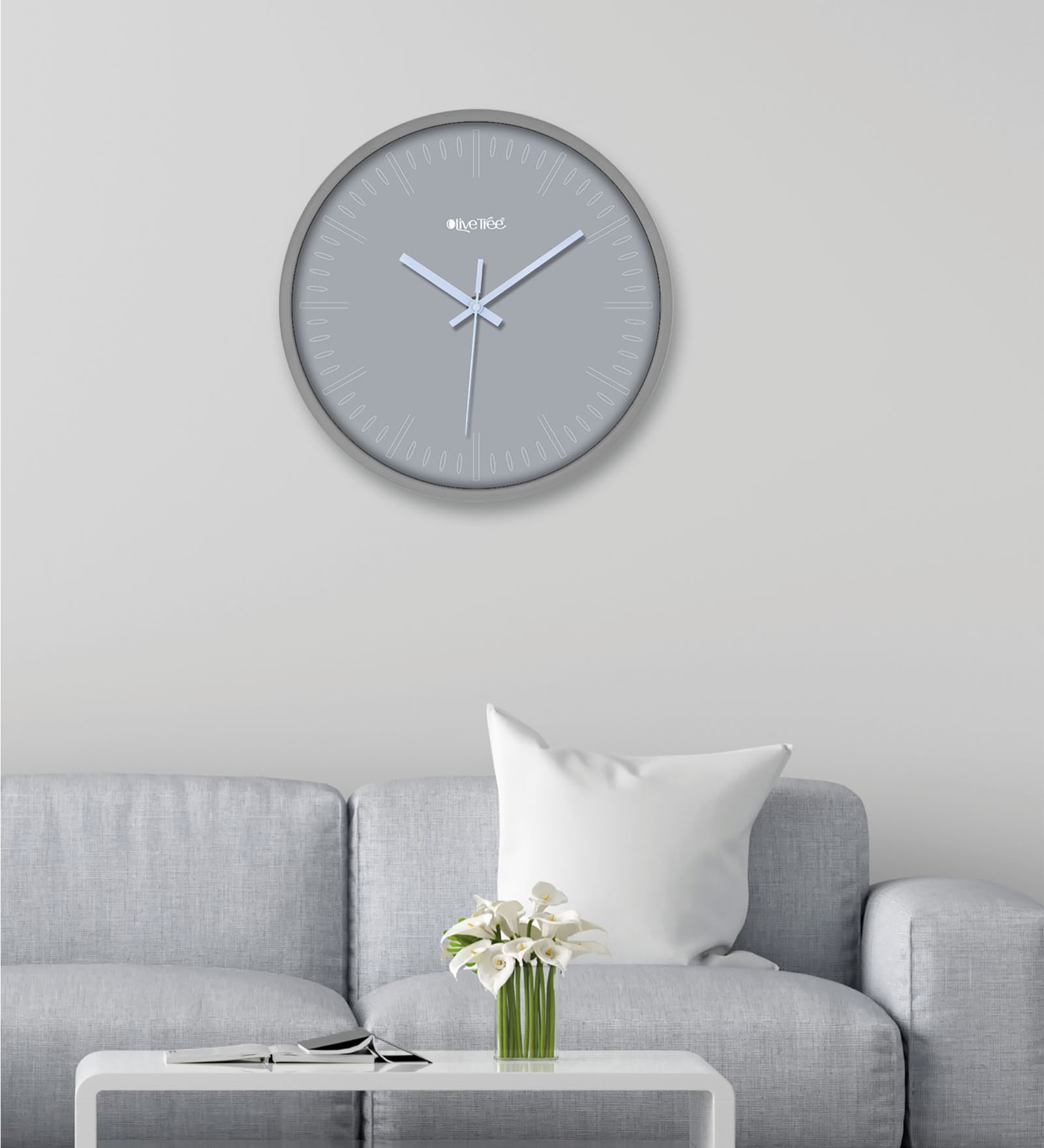 Owen Grey ABS Plastic Wall Clock