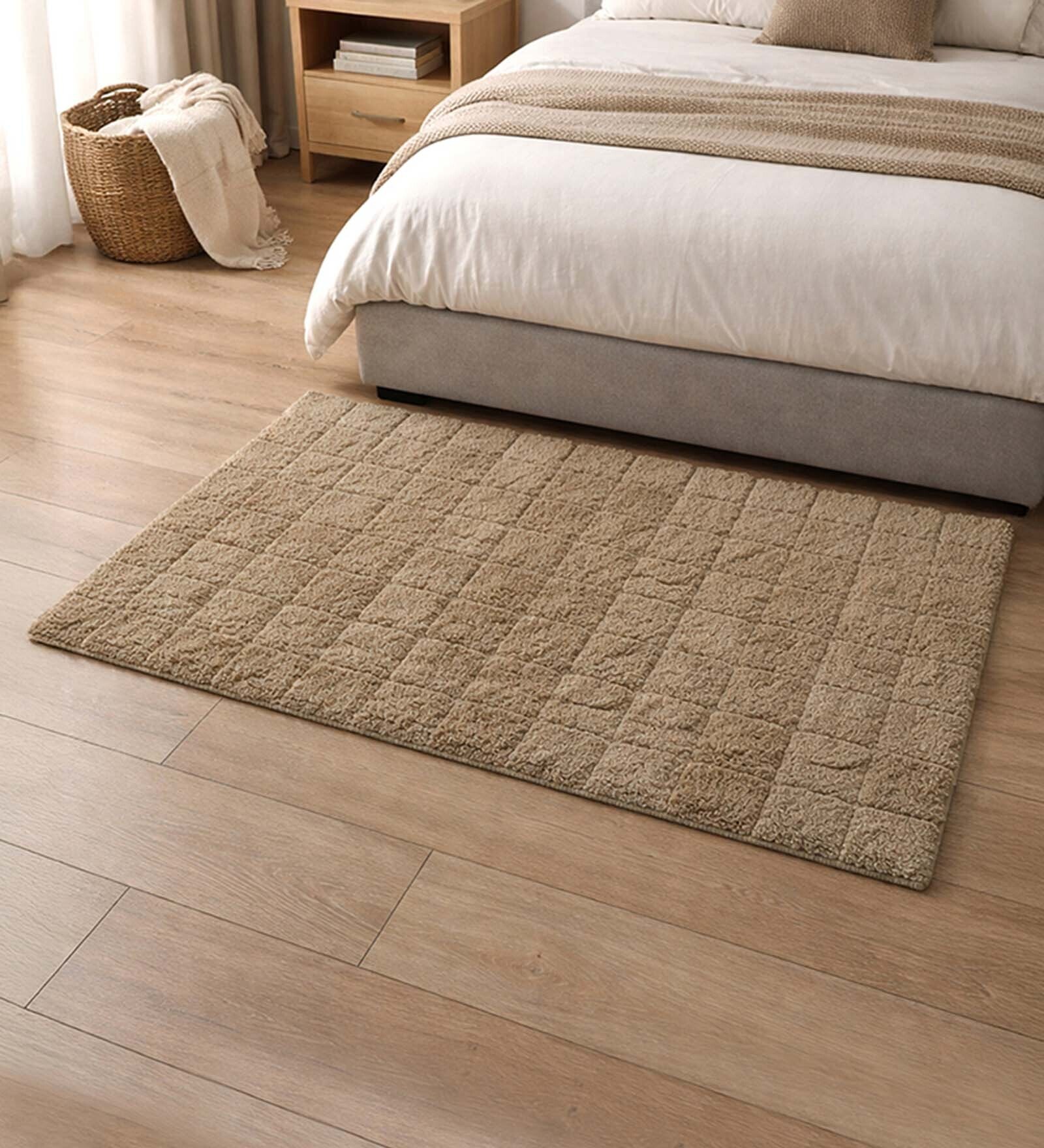 Decorative Bedside Runner Rug for Bedroom Floor and Home Styling