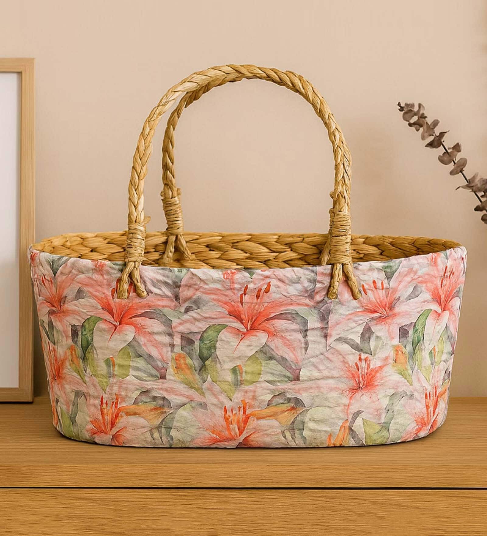 Decorative Fruit Gift Baskets,Gift Hamper Baskets (D10-L38 X W26 X H26 Cm)