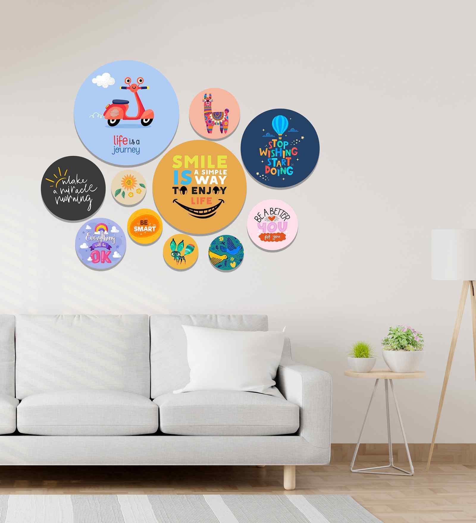 Set of 11 Wooden Wall Decor