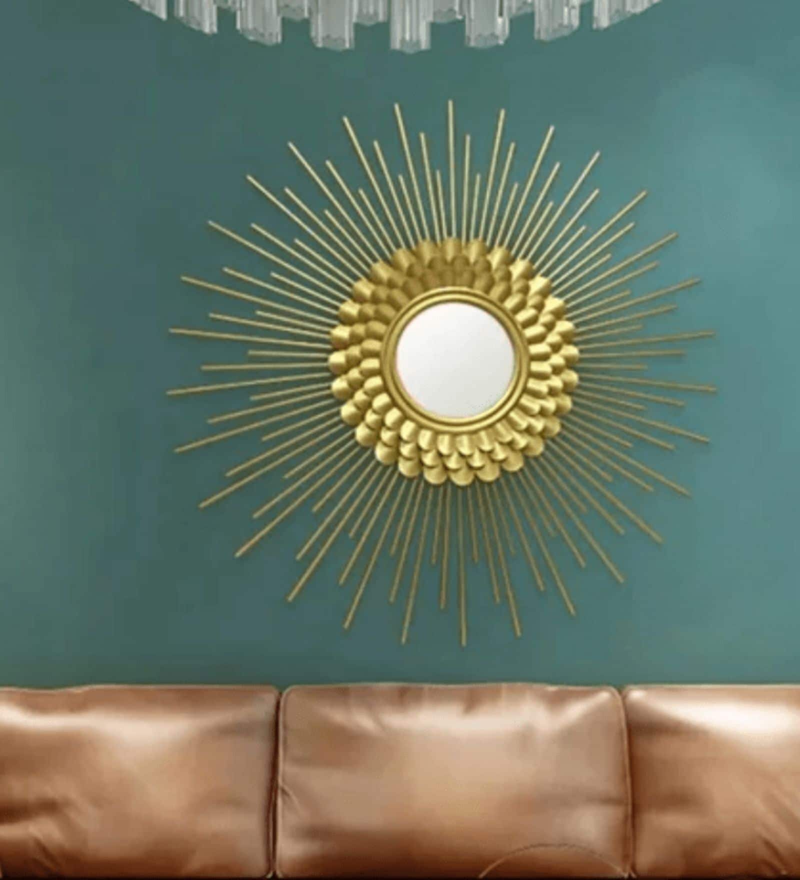 Golden Decorative Metal Mirror