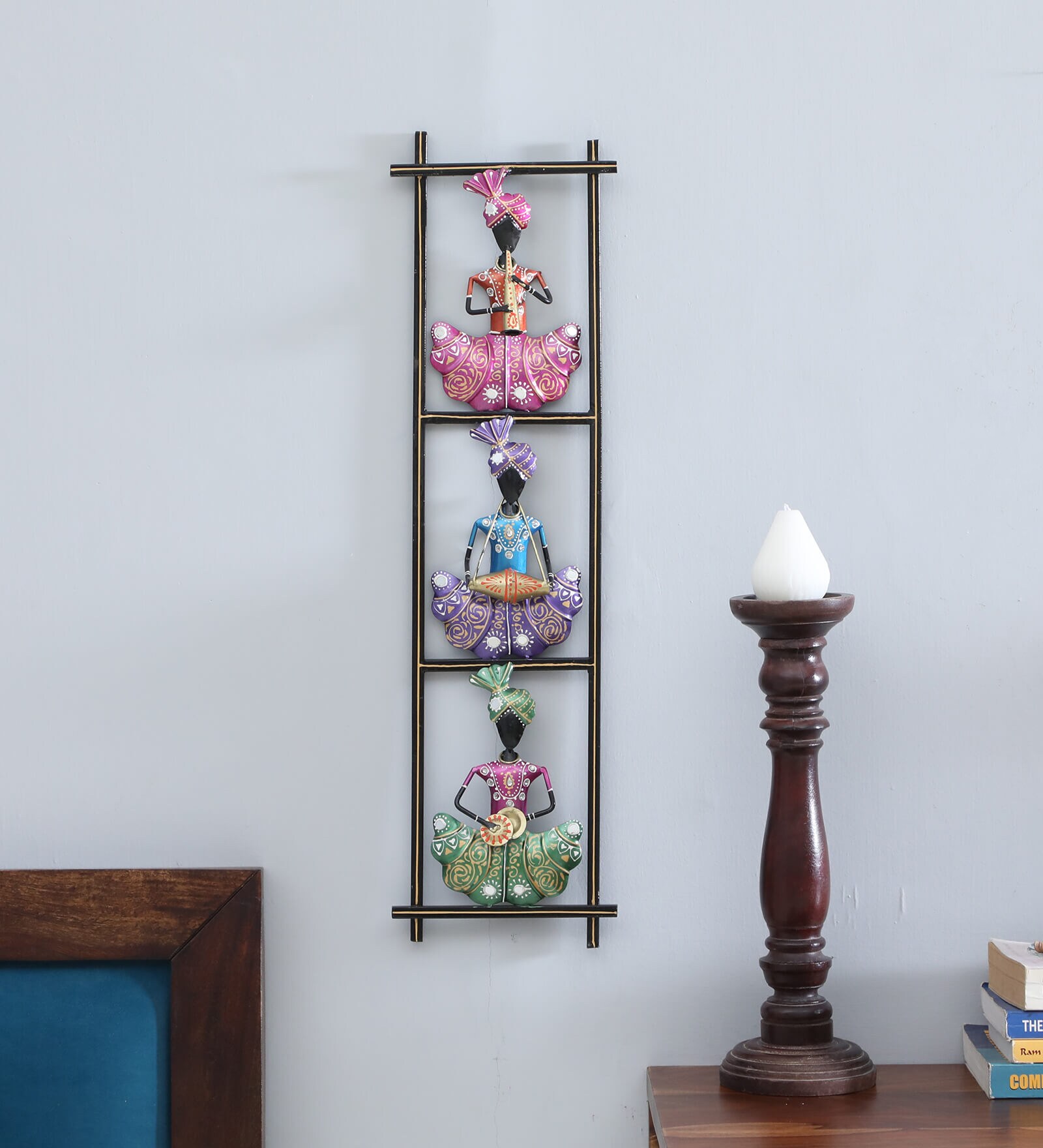 Decorative Safa Panel Virtical Multicolour Metal Wall Art