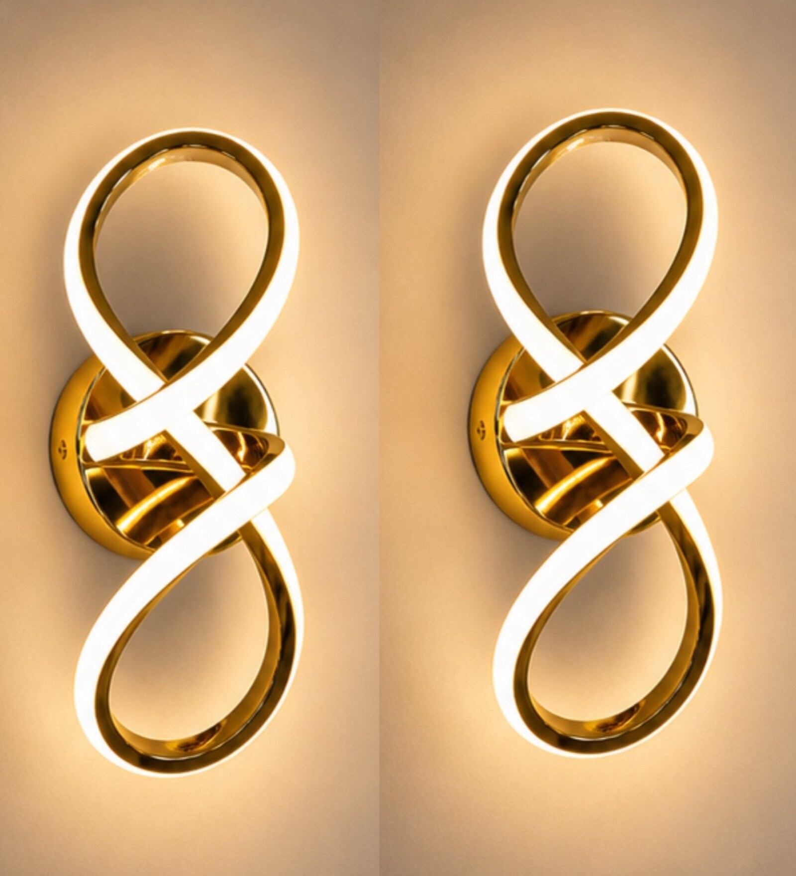 Golden Infinity Novelty Wall Light Set of 2