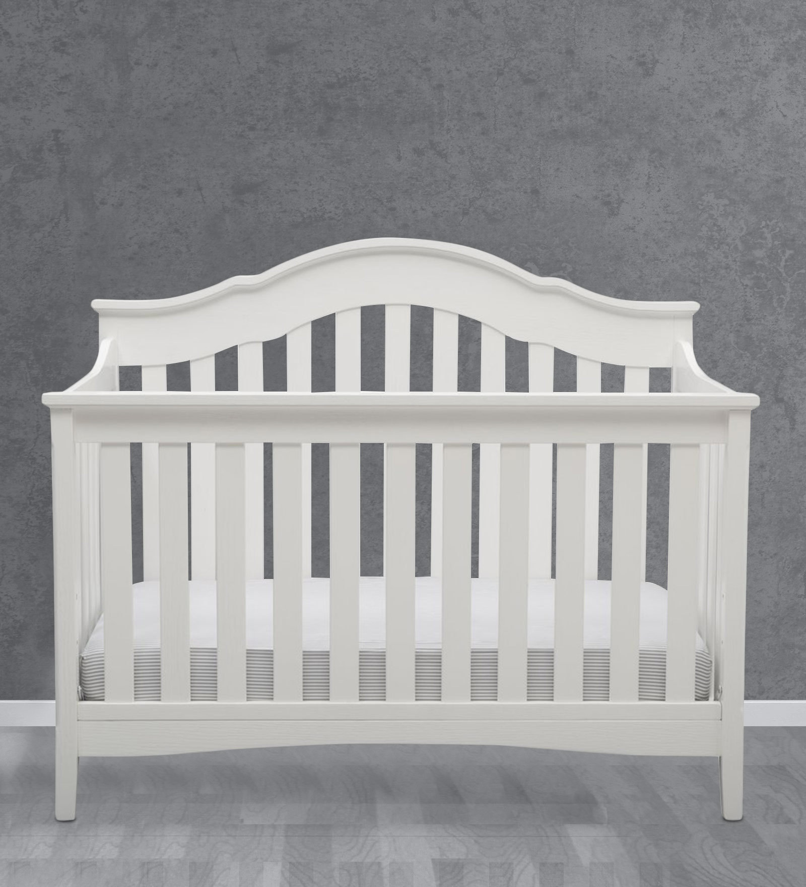 Farmhouse Solid Wood Cribs in White Colour with Convertible Bed