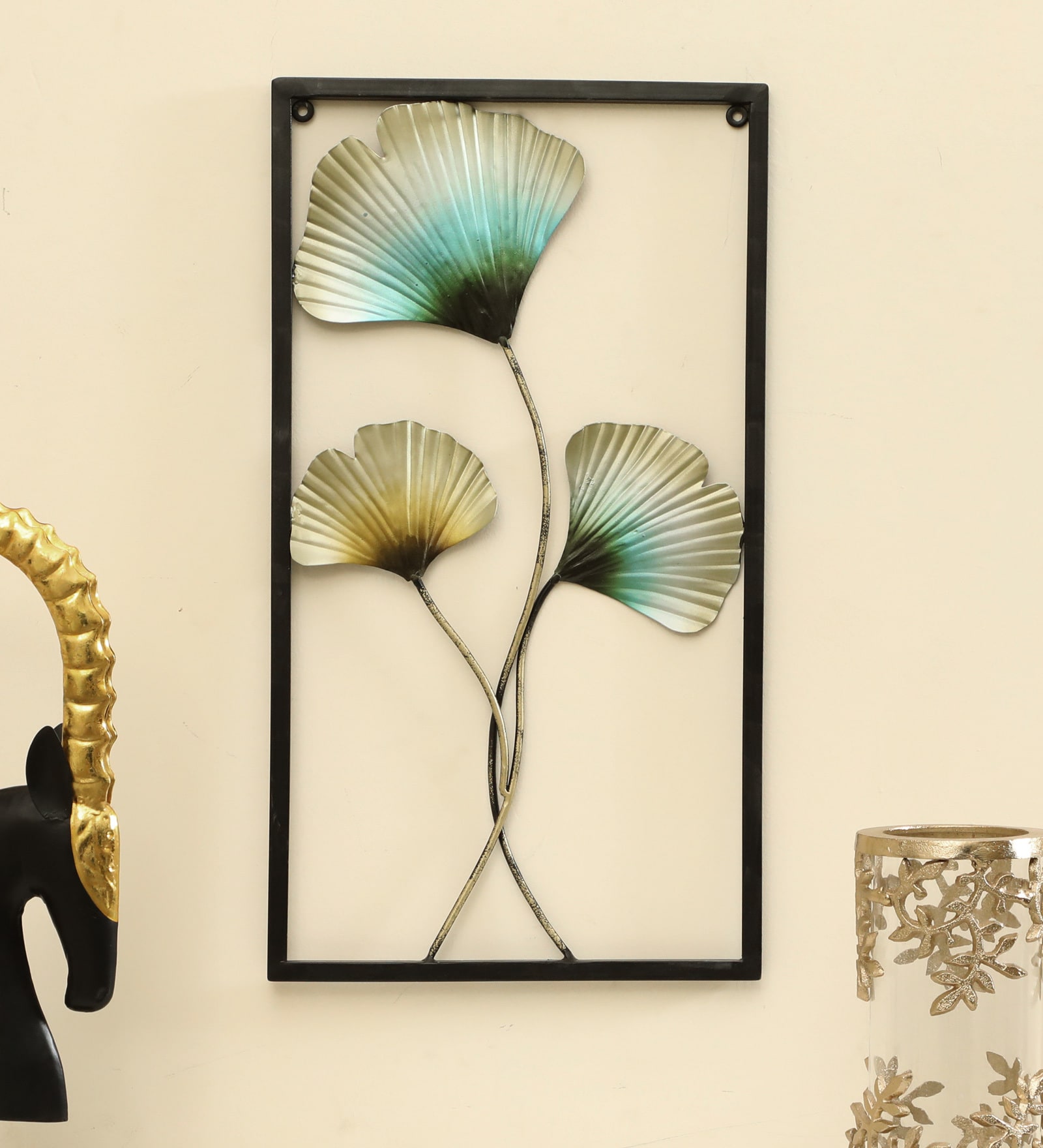 Delta Leaf Multicolour Iron Wall Art