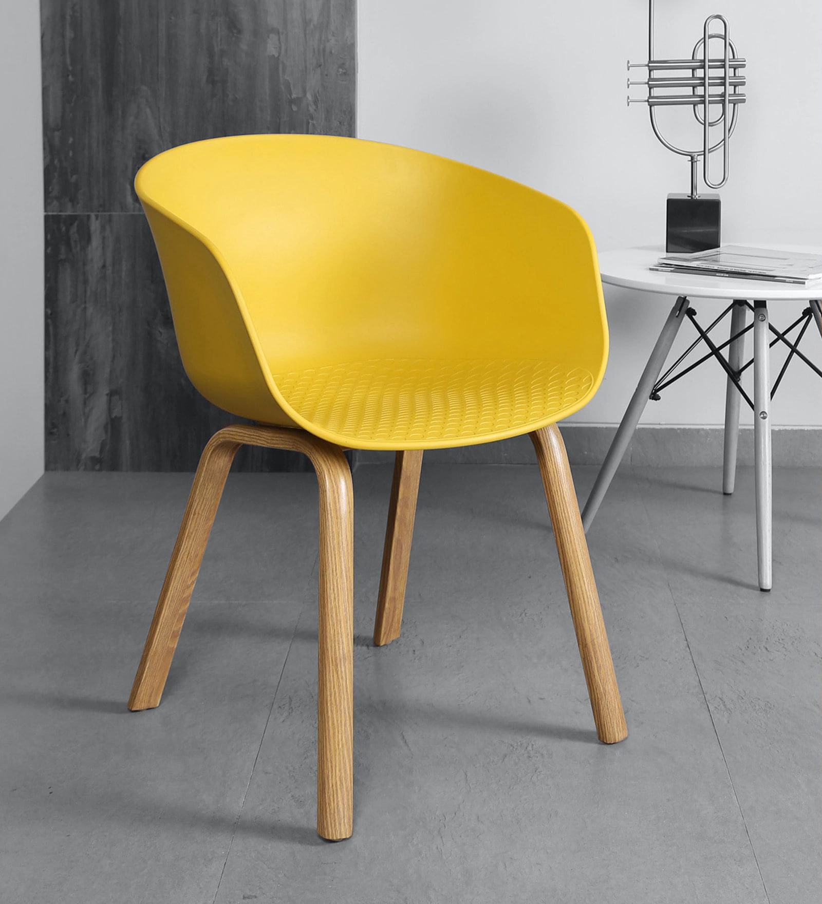 Delta Nordic Plastic Iconic Chairs in Yellow Colour