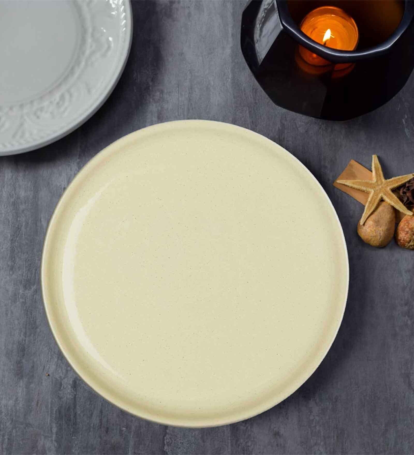 Denby Heritage  Light Yellow Stoneware  1 Pc Dinner Plate