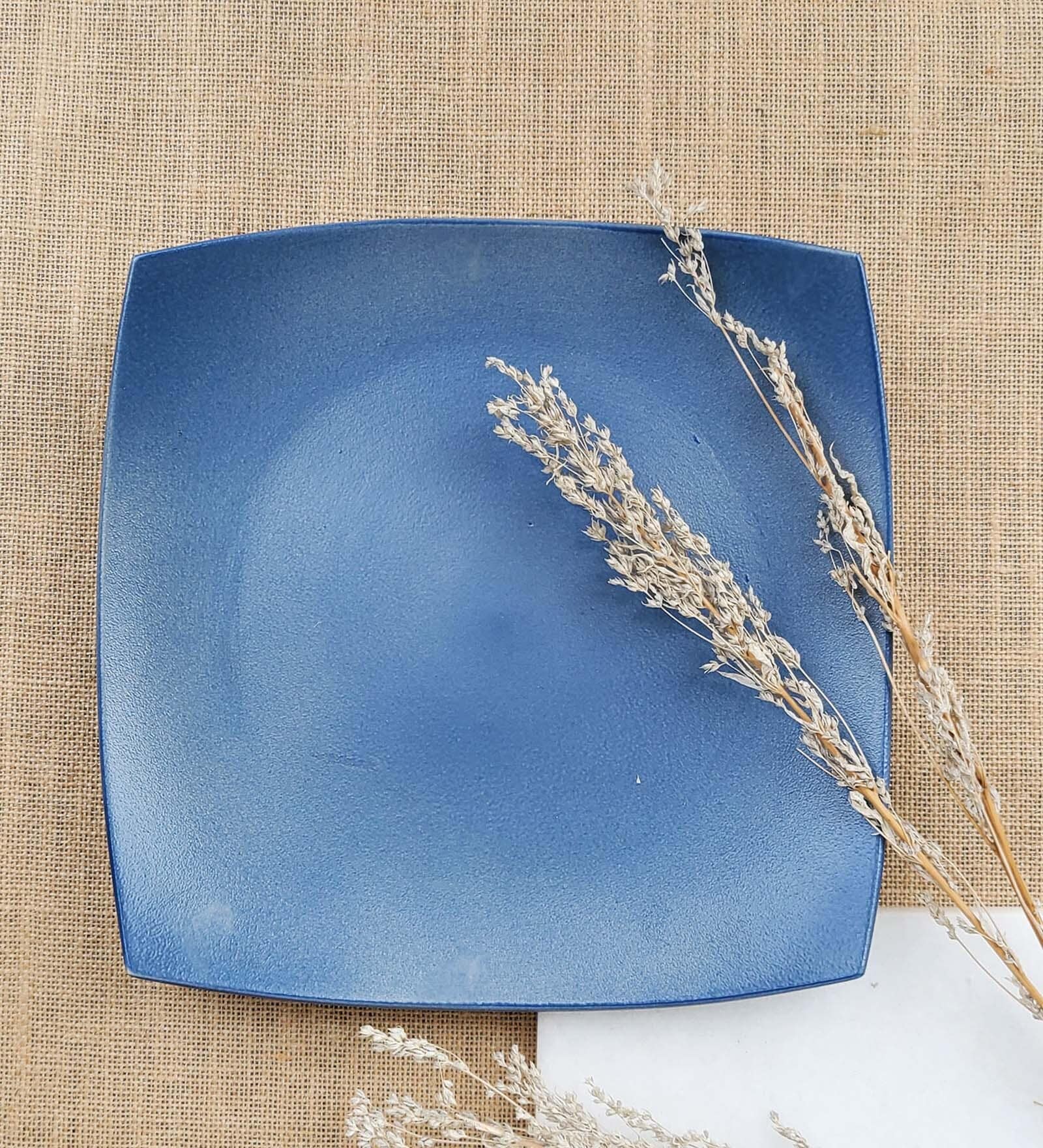 Buy Denim Square Ceramic Serving Platter by Folkstorys at 53 OFF by
