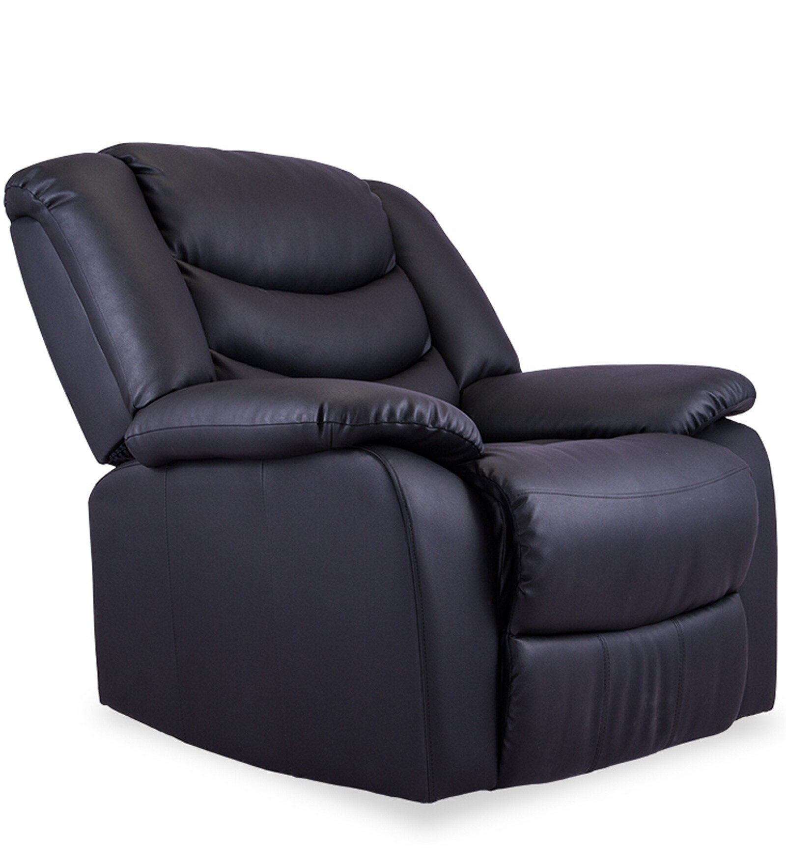 Buy Denver One Seater Recliner in Jet Black Colour by Durian Online