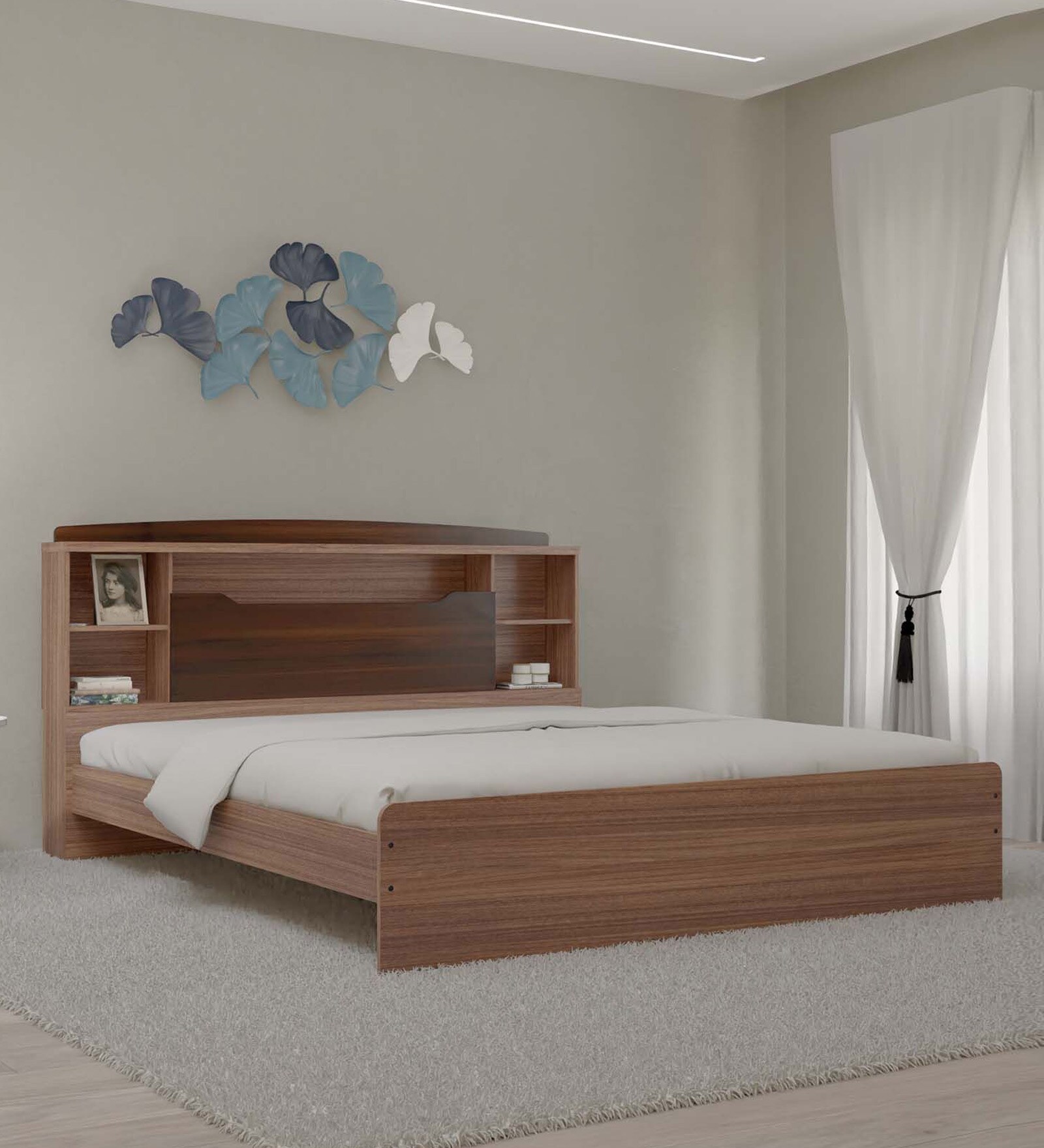 Buy Denver Queen Size Bed in Teak Finish at 49 OFF by Neudot Pepperfry