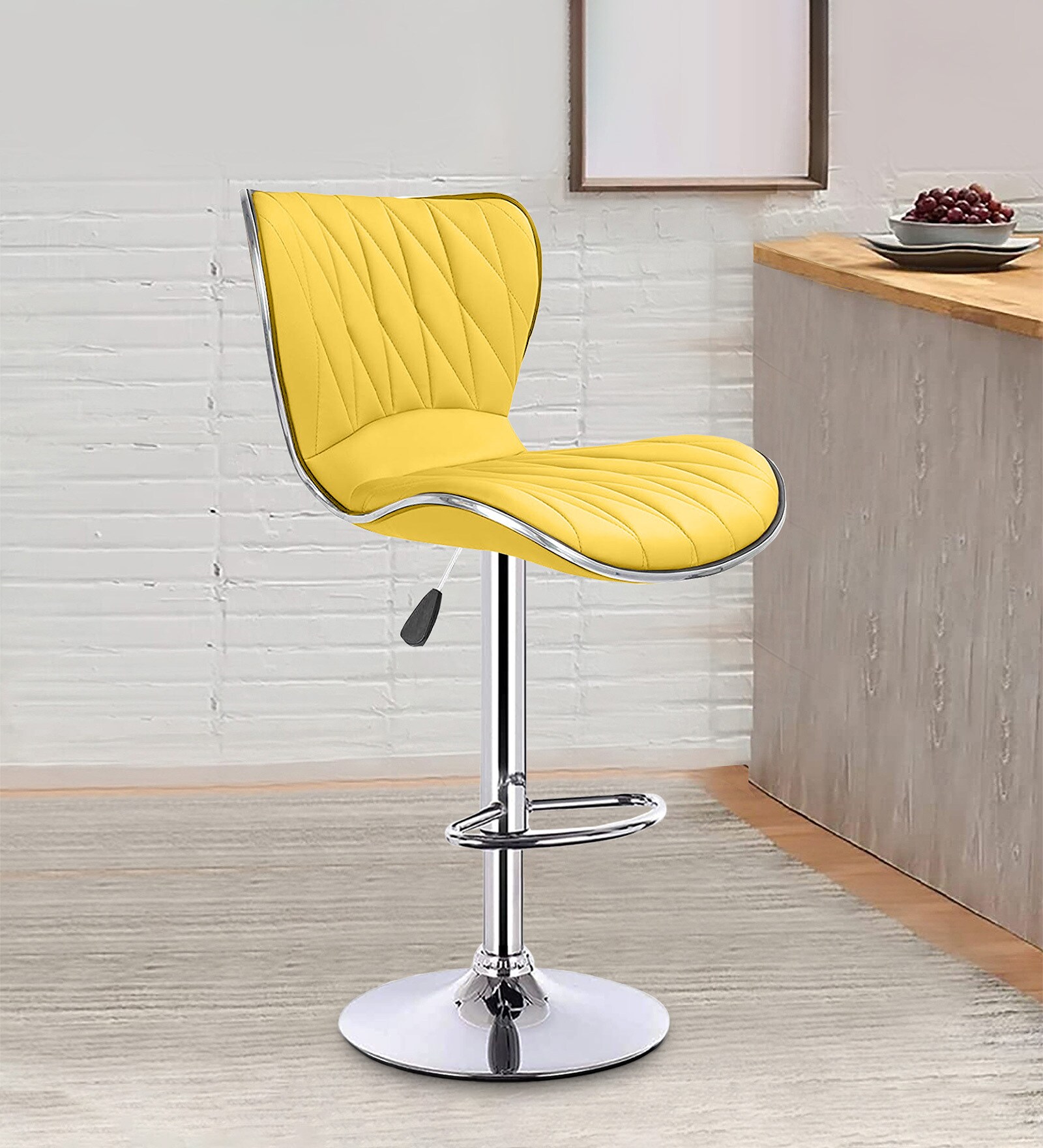 Denver Revolving Bar Stool in Yellow Denver Revolving Bar Stool in Yellow