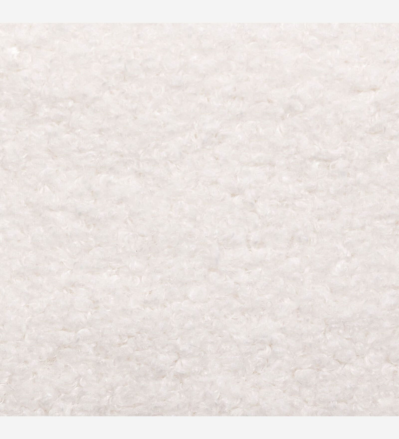 Derby Boucle Fabric 1 Seater Sofa In White Colour