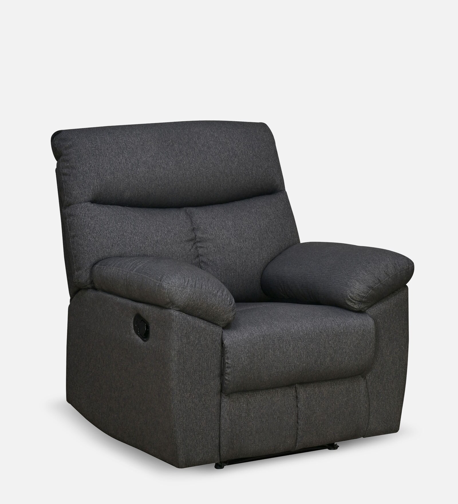 Derek 1 Seater Fabric Manual Recliner in Brown Colour