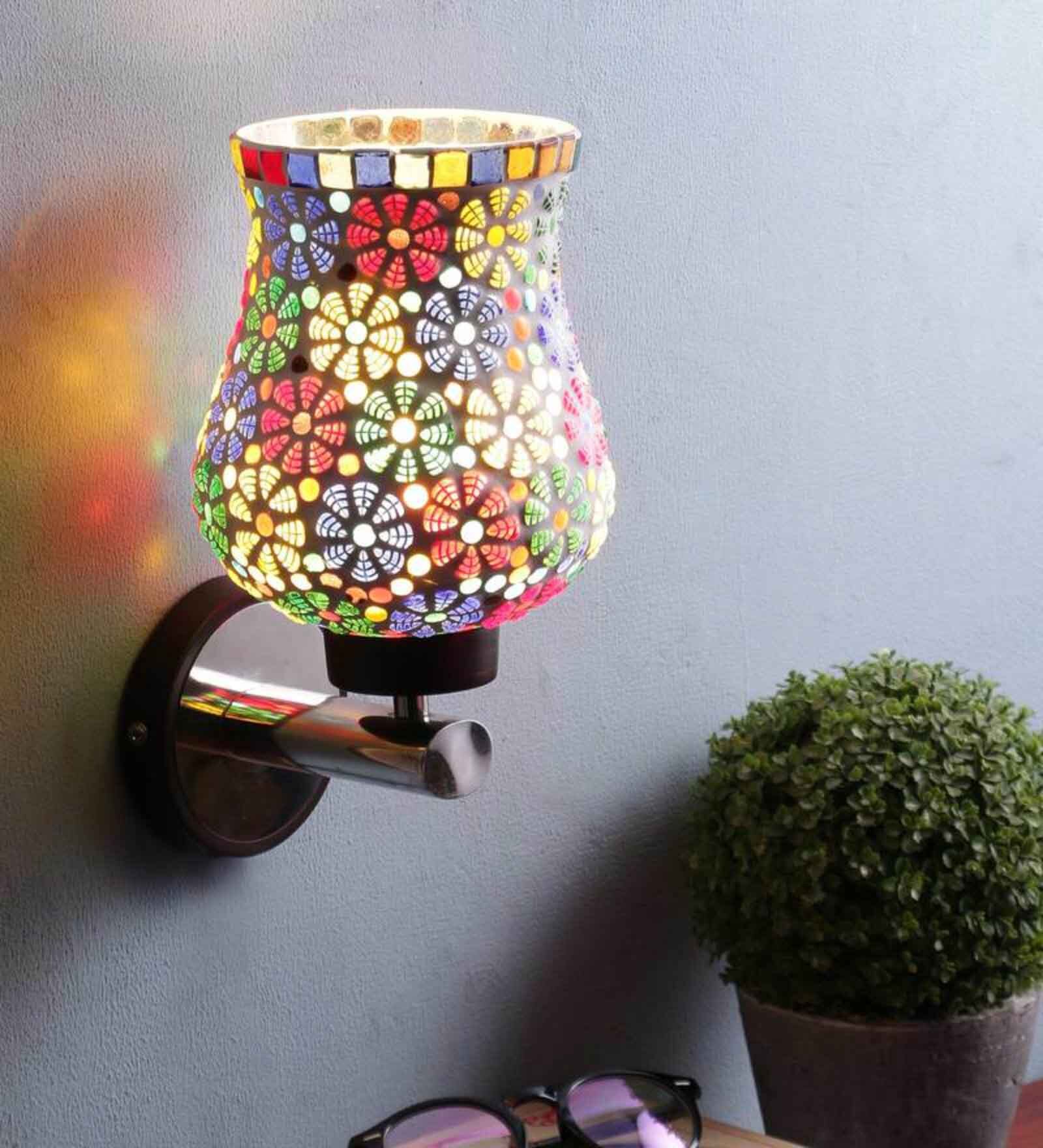 Otto Brown Iron and Glass Wall Sconces