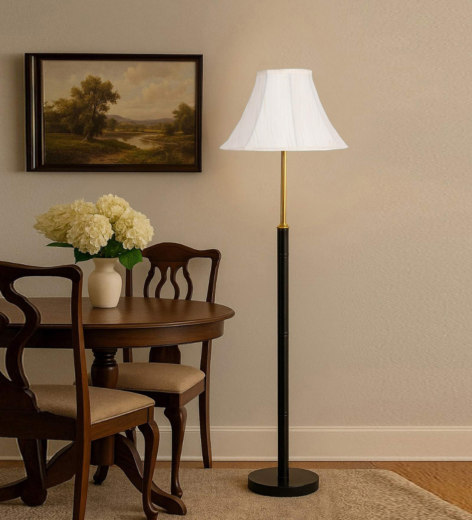 Devansh off white   Soft back with wood Base