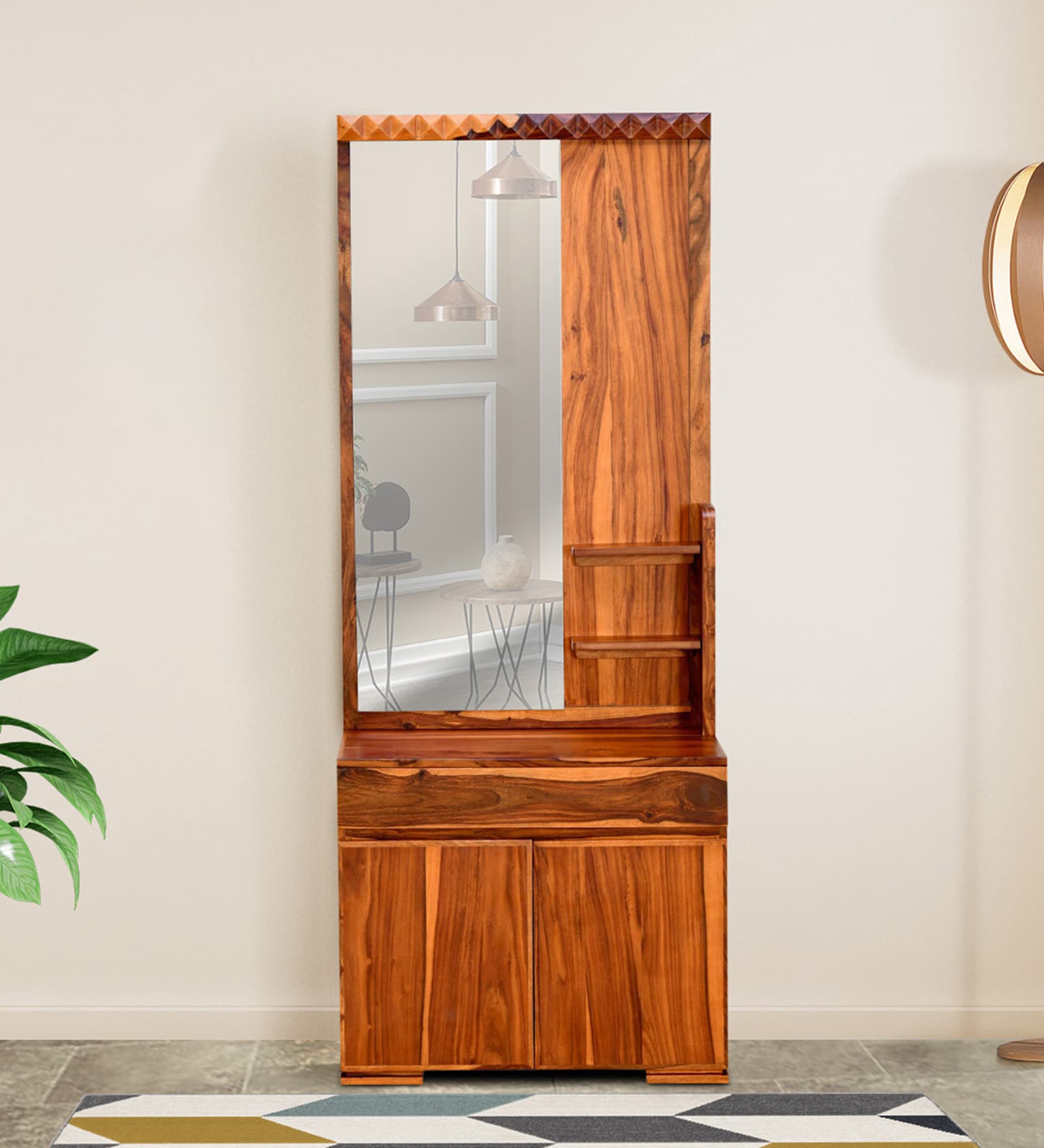 Dewsbury Solid Wood Dressing Table In Walnut Colour