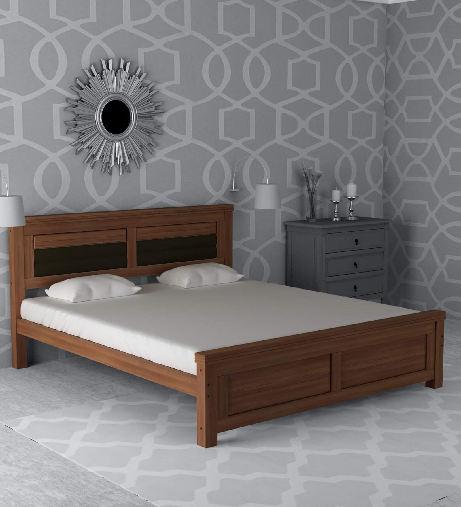 Dexter King Size Bed in Cappuccino Finish