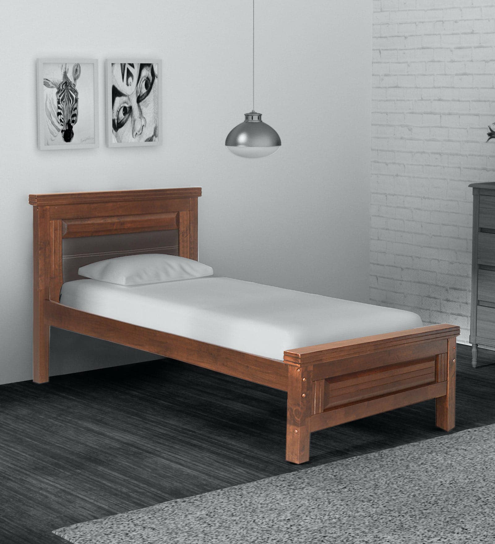 Dexter Single Bed in Cappuccino Finish