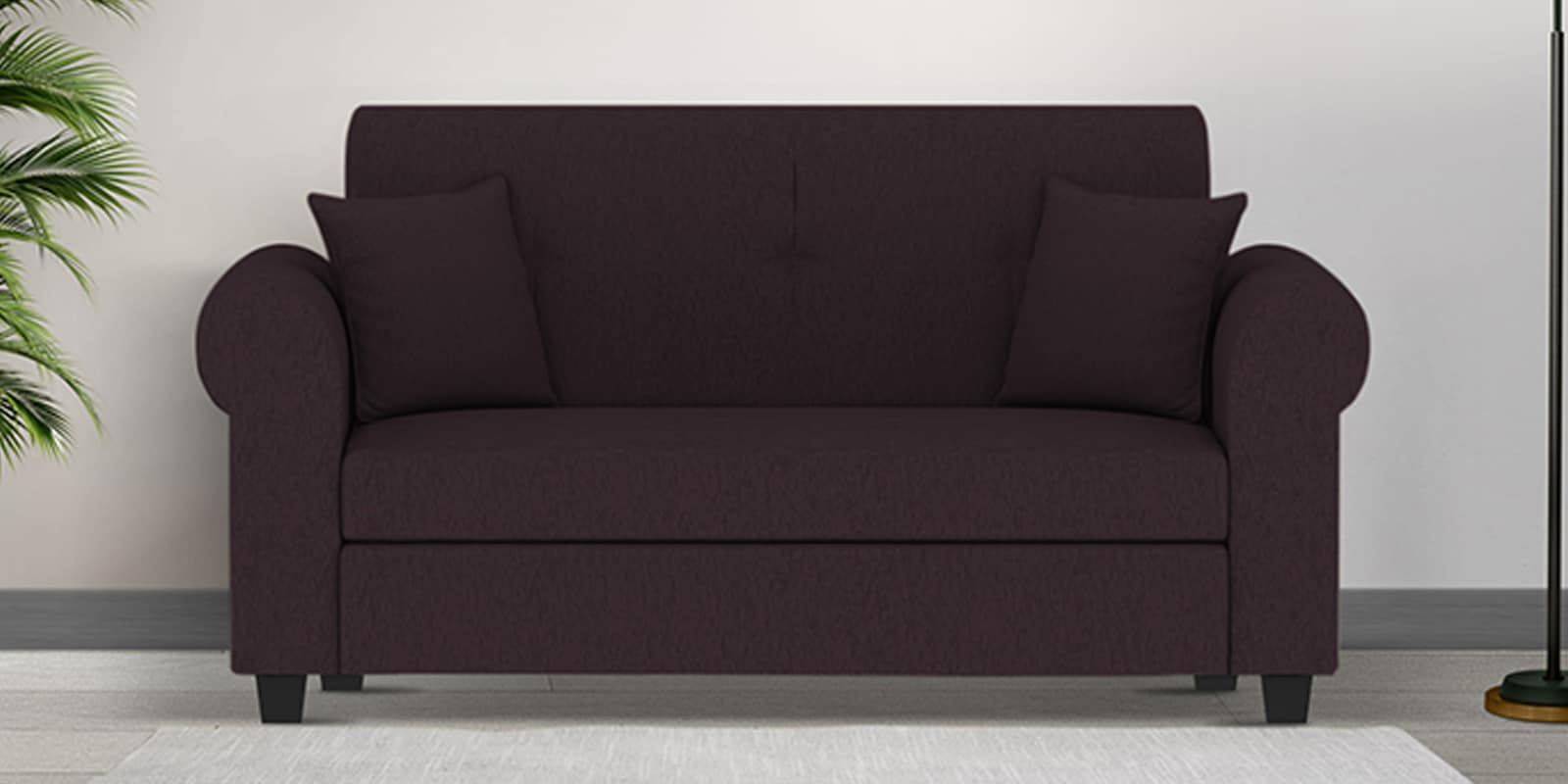 Derado Fabric 2 Seater Sofa in Cara Brown Colour
