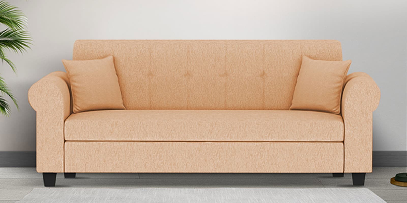Derado Fabric 3 Seater Sofa in Cosmic Beige Colour