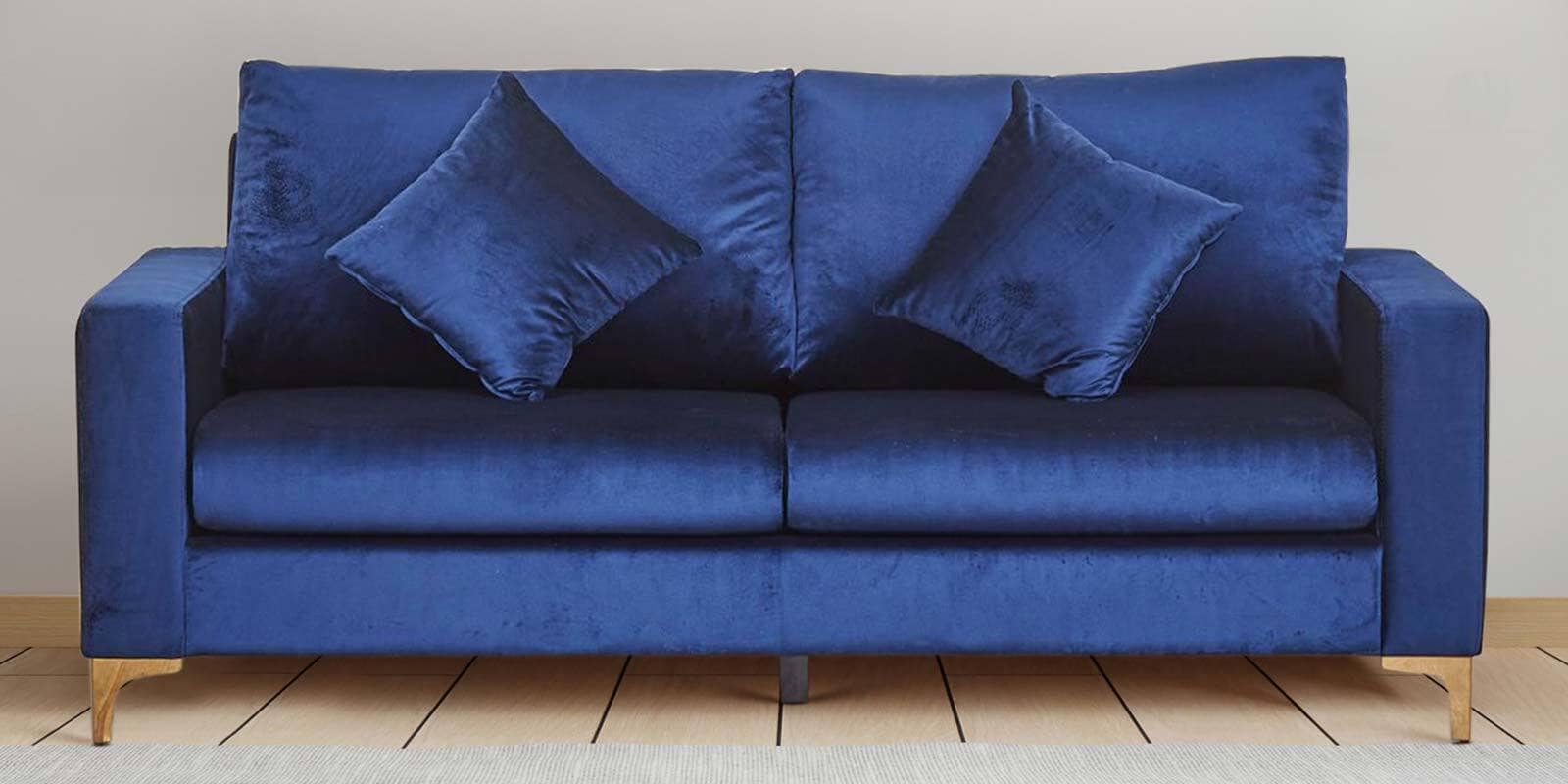 Buy Desley Fabric 3 Seater Sofa in Blue Colour at 25 OFF by Vittoria Pepperfry
