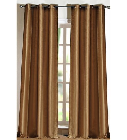 Buy Deco Essential Dark Beige 9ft Door Curtain Set Of 2 Online