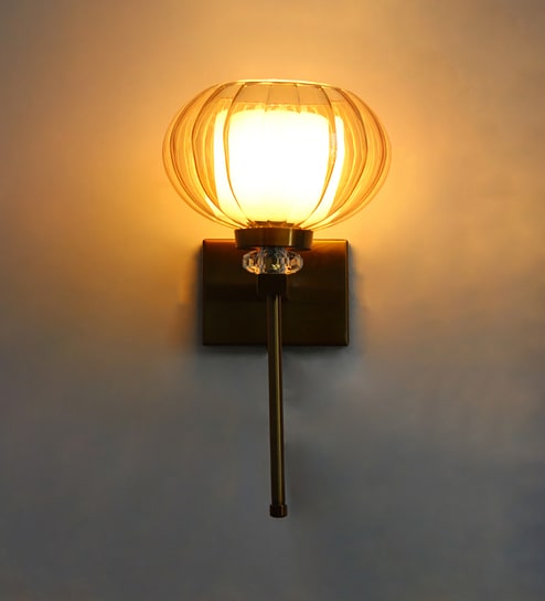 Decorative Amber Kharbuja Wall Sconce