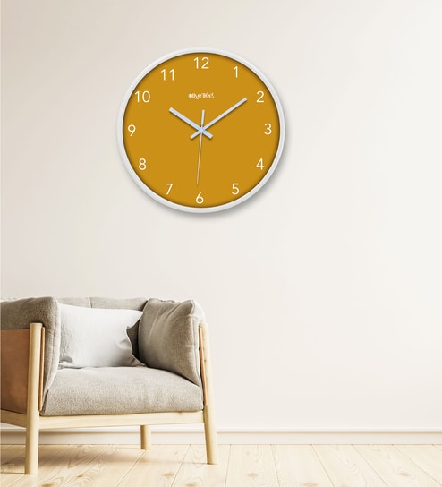 Hudson White ABS Plastic Wall Clock