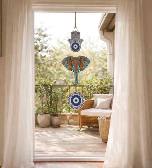 Hamsa Decorative Evil Eye Elephant Wall Decor