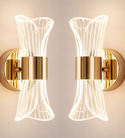 Novelty Wall Light Line Rumal Design Set of 2