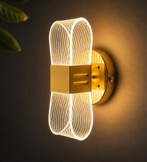 Golden Novelty Wall Light Set of 1