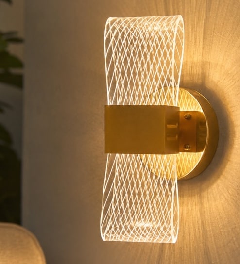 Golden Novelty Wall Light Set of 1