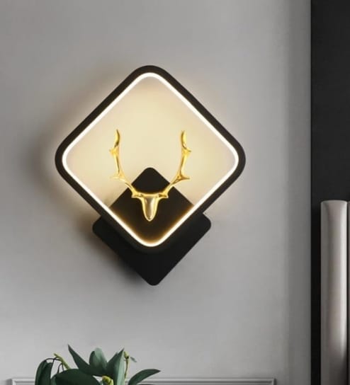 Deer Horn Novelty Wall Lamp Square Design Set of 2