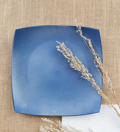 Denim Square Ceramic Serving Platter