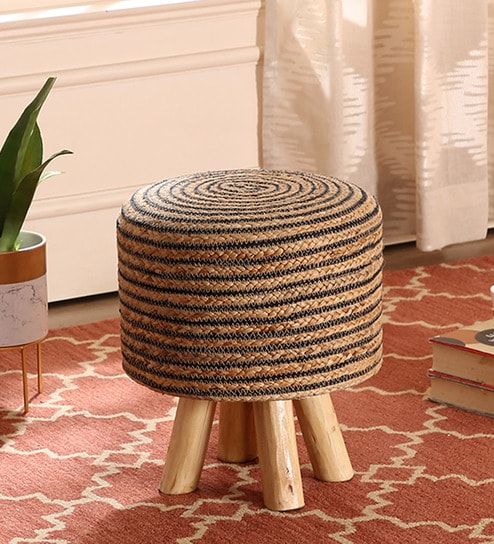 Derby Seating Stool (Set of 2) in Brown Colour