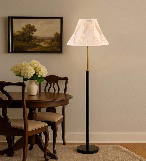 Devansh Curtain Pleated  Soft back with wood Base